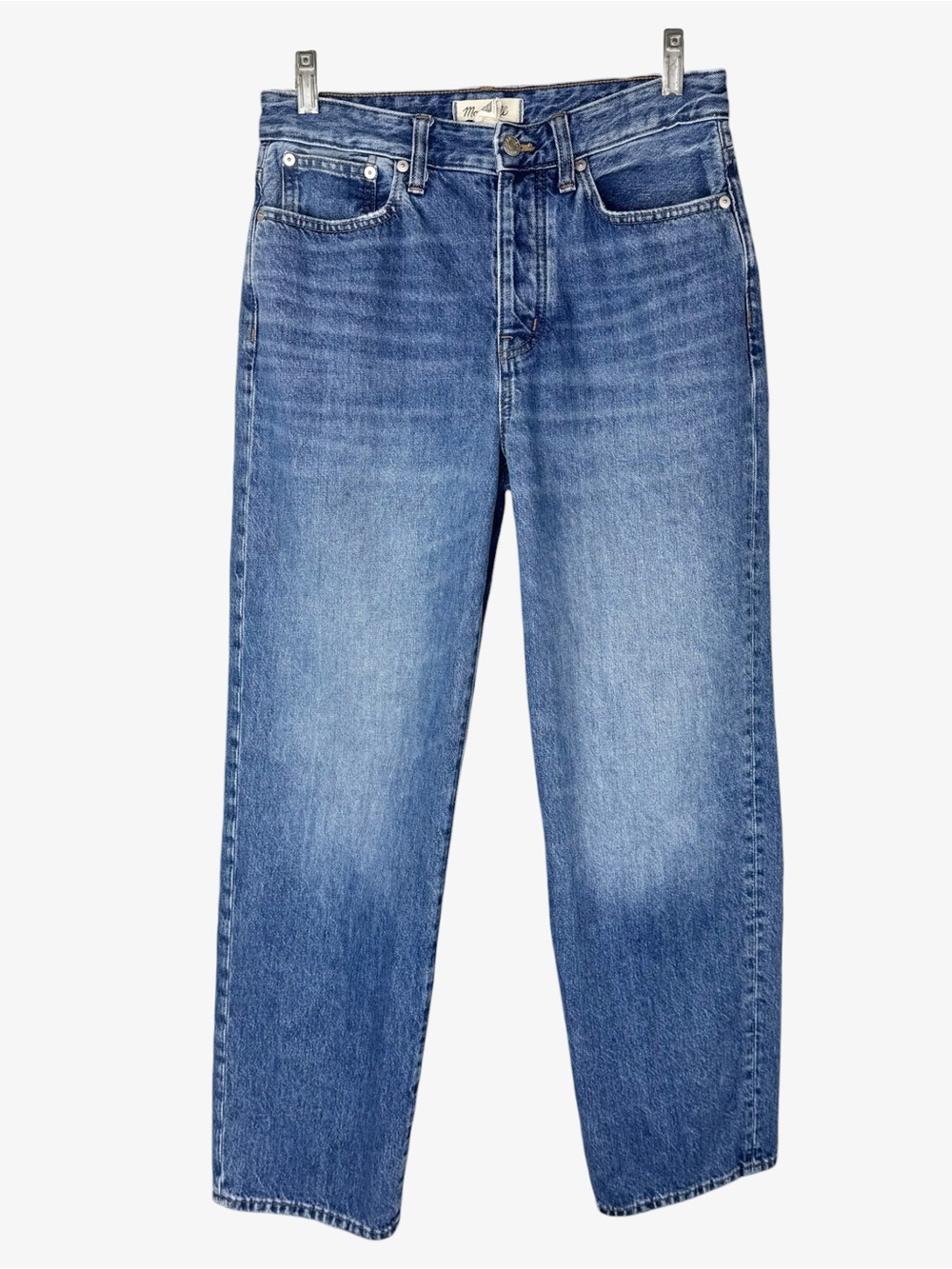 Madewell Curvy Low-Slung Straight Jeans 26 Baggy Slouchy Rigid 100% Cotton Retro
